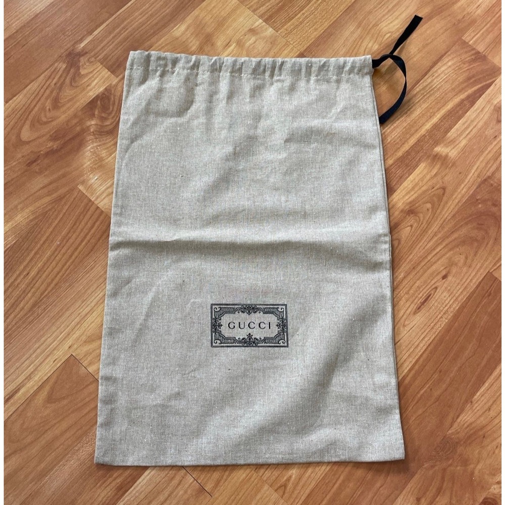Gucci Beige Dust Bag with Black Logo